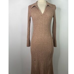 Lucky Brand v-neck Ribbed Knit Dress